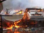 Dry dock fire destroys several Red Sea dive boats Photo