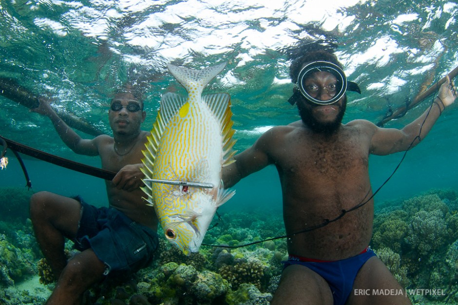 Spearfishing is one of the most practiced fishing methods by PNG's Island population.