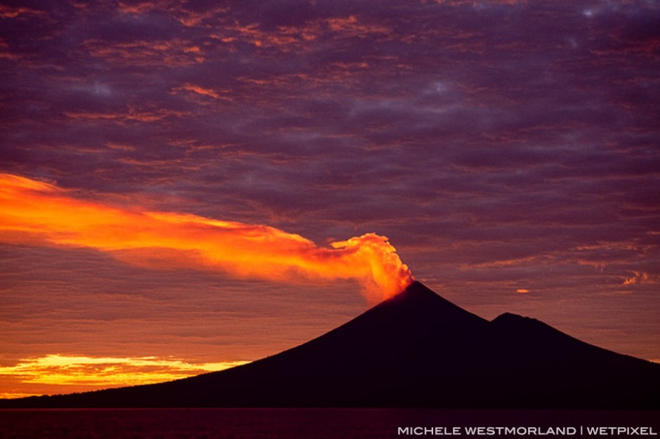 Ulauan (Father's) Volcano at sunrise, West New Britian, Papua New Guinea